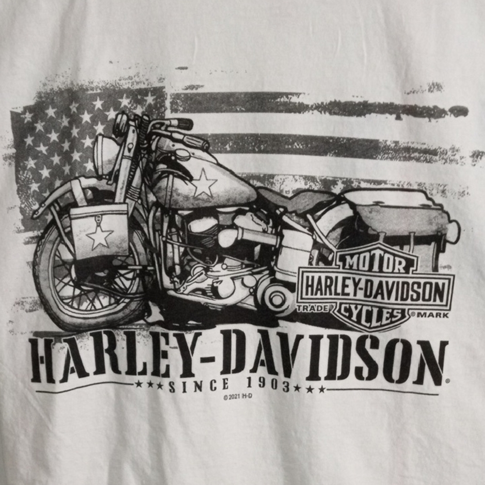 Harley-Davidson White Short Sleeve Tee Men’s Large